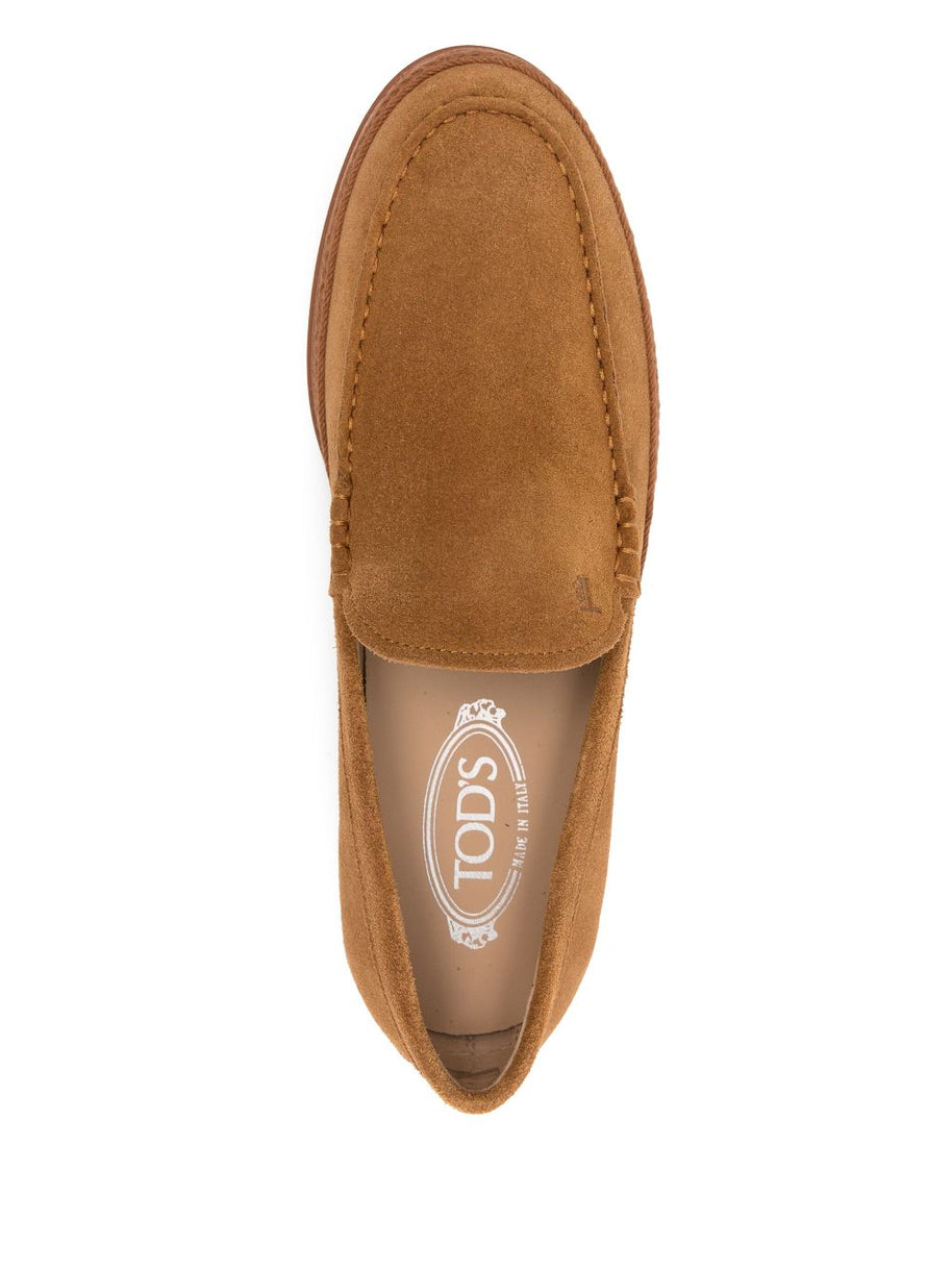 Tod's Suede Slip-on Loafers In Brown
