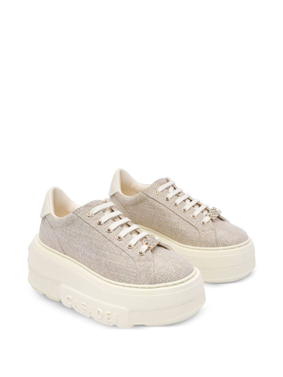 Casadei Nexus Jutalux Sneakers Golden