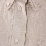 Brunello Cucinelli Linen Midi Dress Beige With Belt