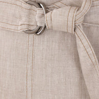 Brunello Cucinelli Linen Midi Dress Beige With Belt