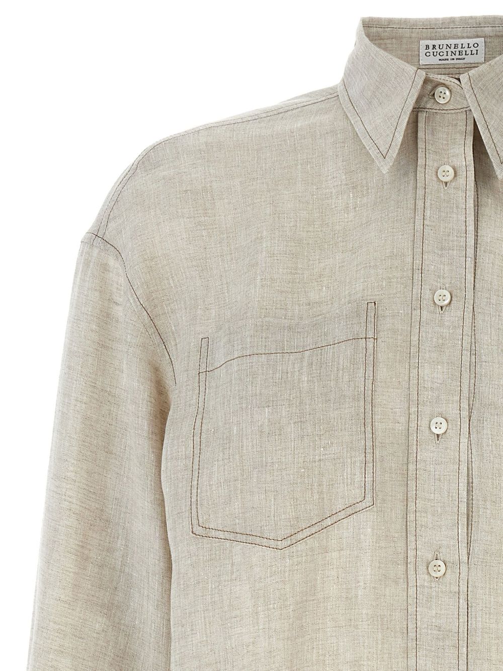 Brunello Cucinelli Linen Shirt Beige