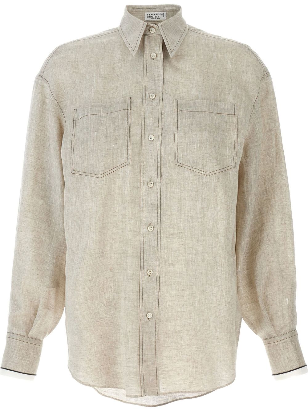 Brunello Cucinelli Linen Shirt Beige