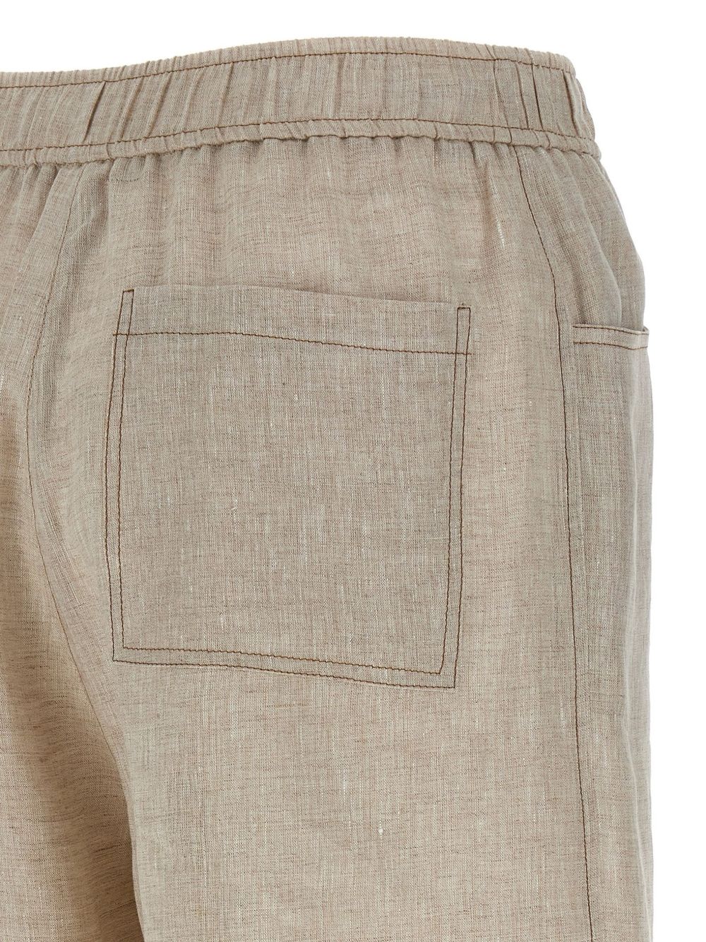 Brunello Cucinelli Linen Trousers Beige