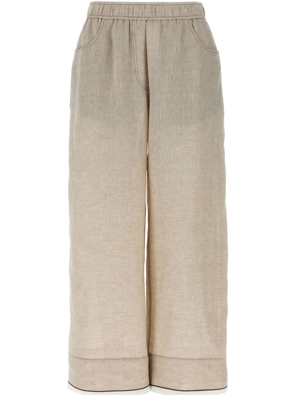 Brunello Cucinelli Linen Trousers Beige