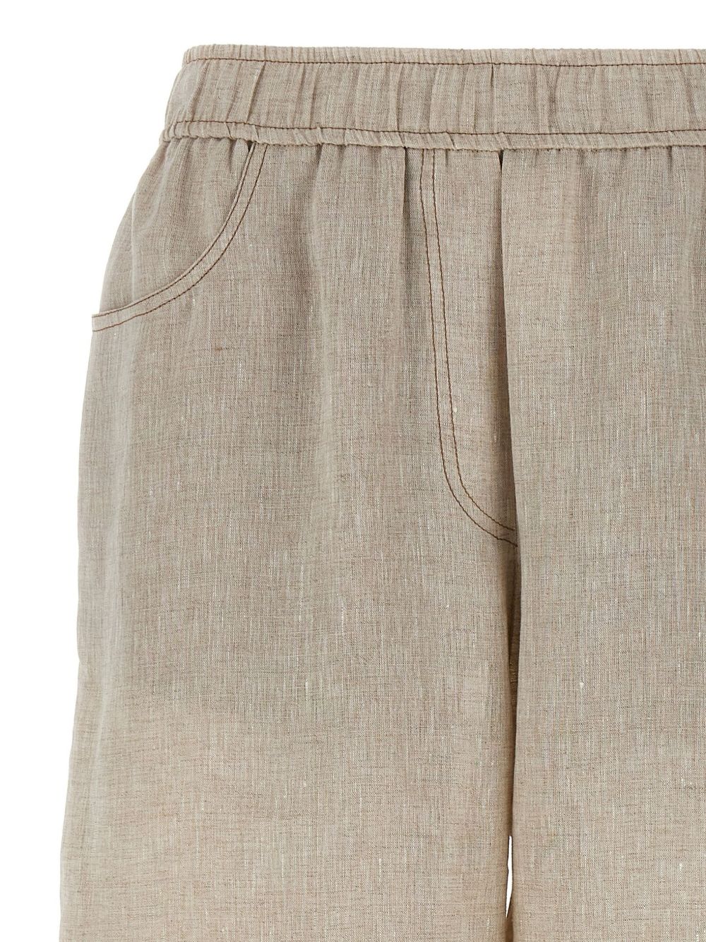 Brunello Cucinelli Linen Trousers Beige