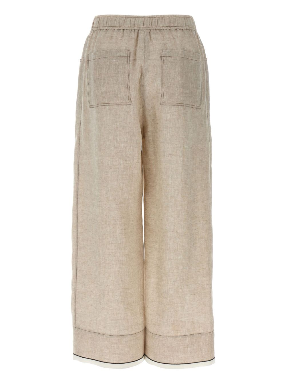 Brunello Cucinelli Linen Trousers Beige