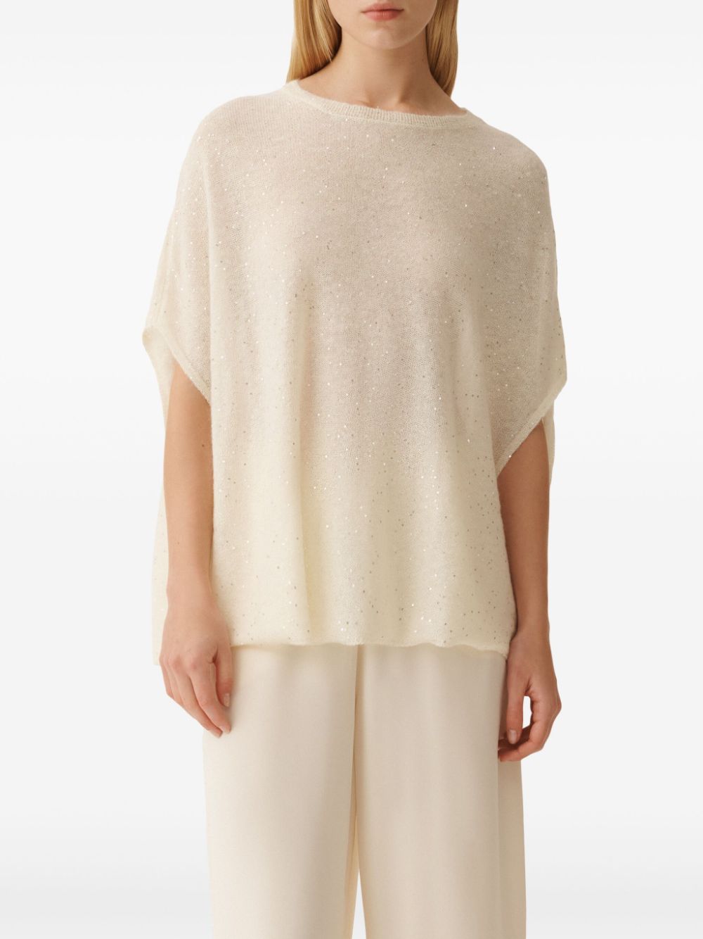 Fabiana Filippi White Wool Sweater