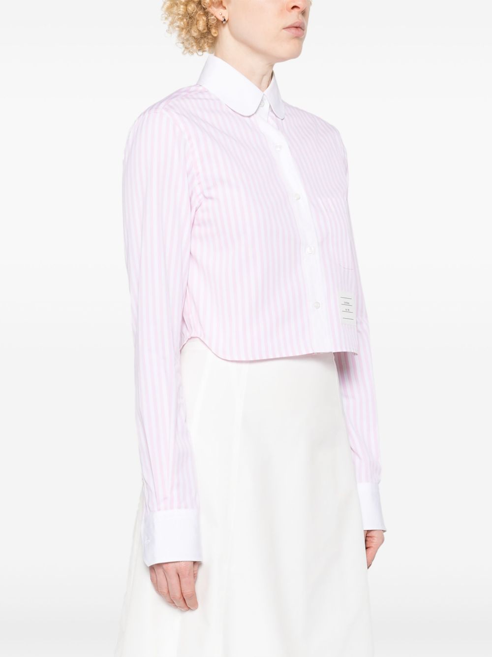 Thom Browne Pink Cropped Shirt