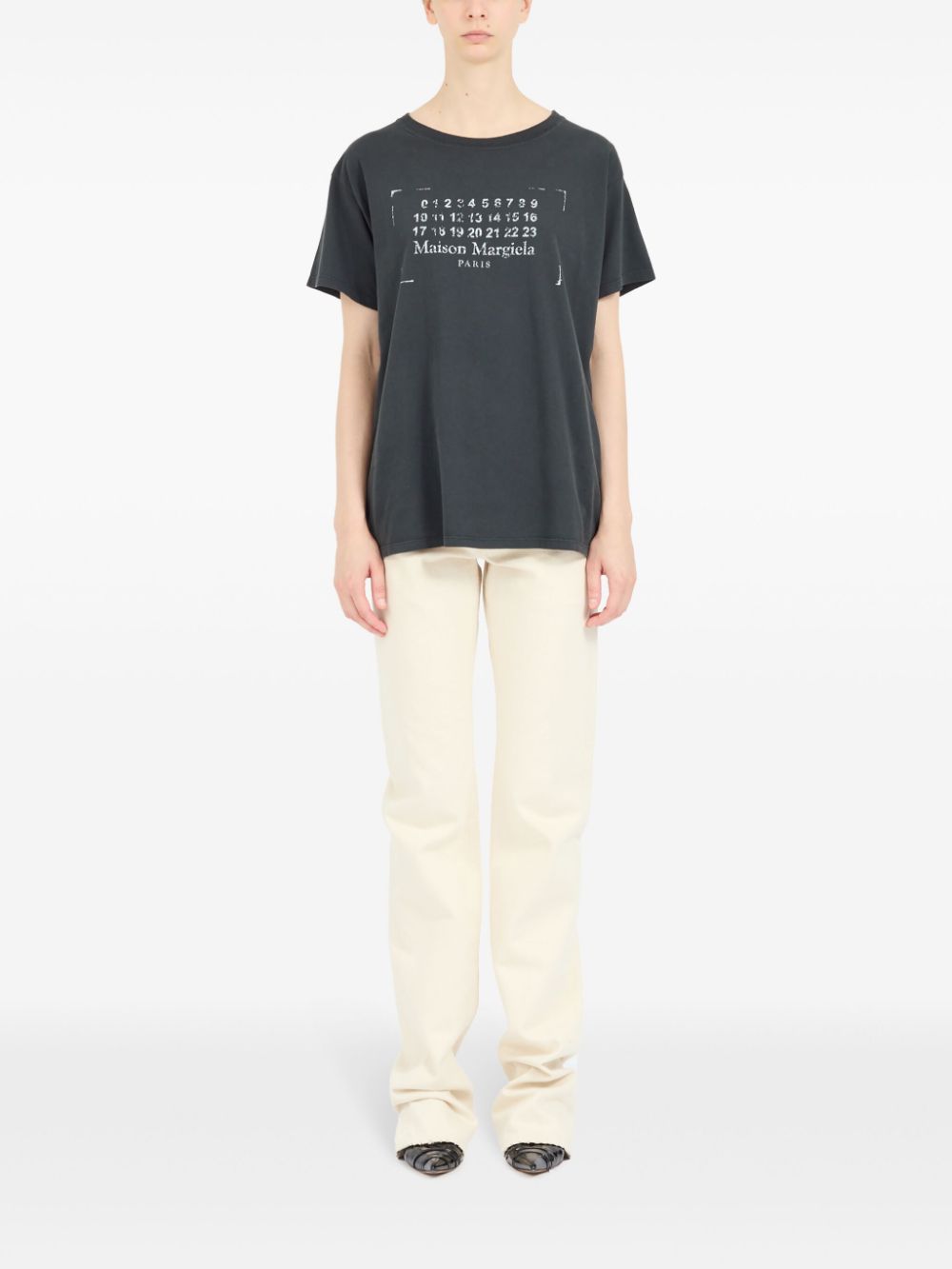 Maison Margiela Stamp Logo T-shirt Black