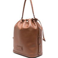 Casadei Voyage Leather Bucket Bag Brown