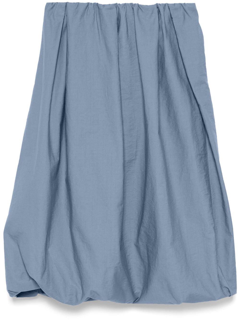 Brunello Cucinelli Cotton Bubble Hem Skirt Blue