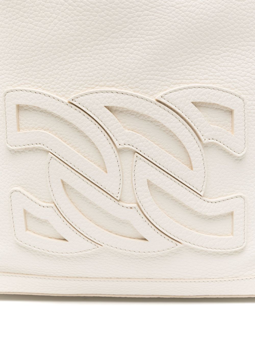 Casadei Voyage Leather Bucket Bag White