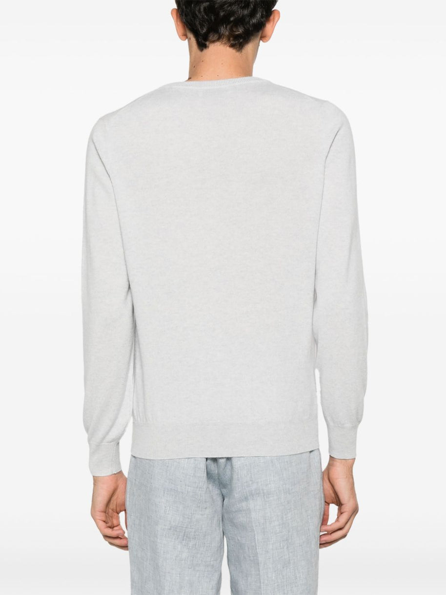 Brunello Cucinelli Cashmere Sweater In Light Grey