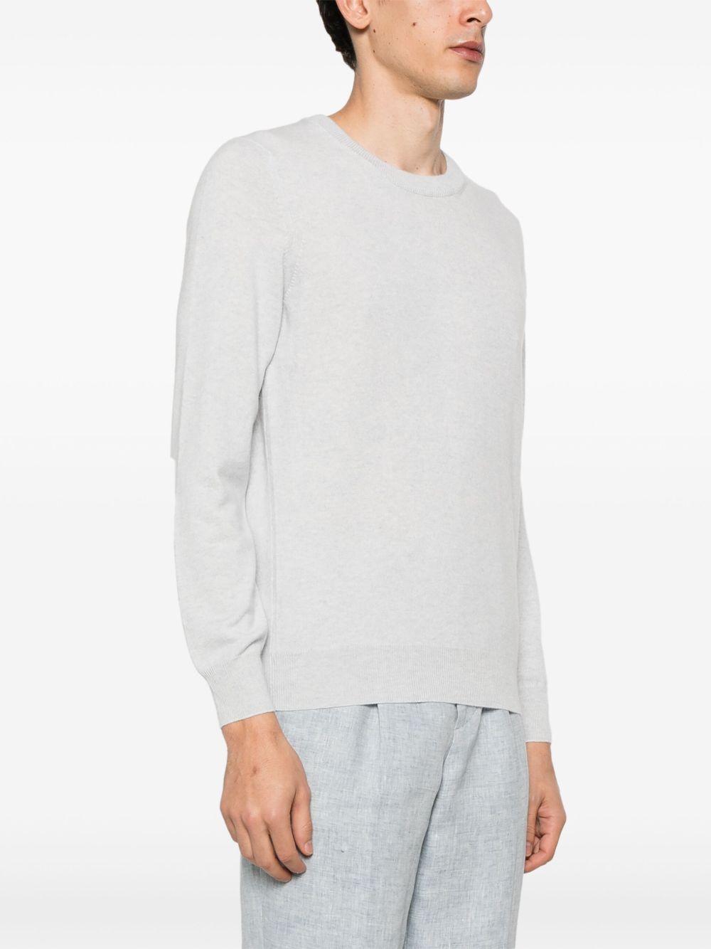 Brunello Cucinelli Cashmere Sweater Light Grey