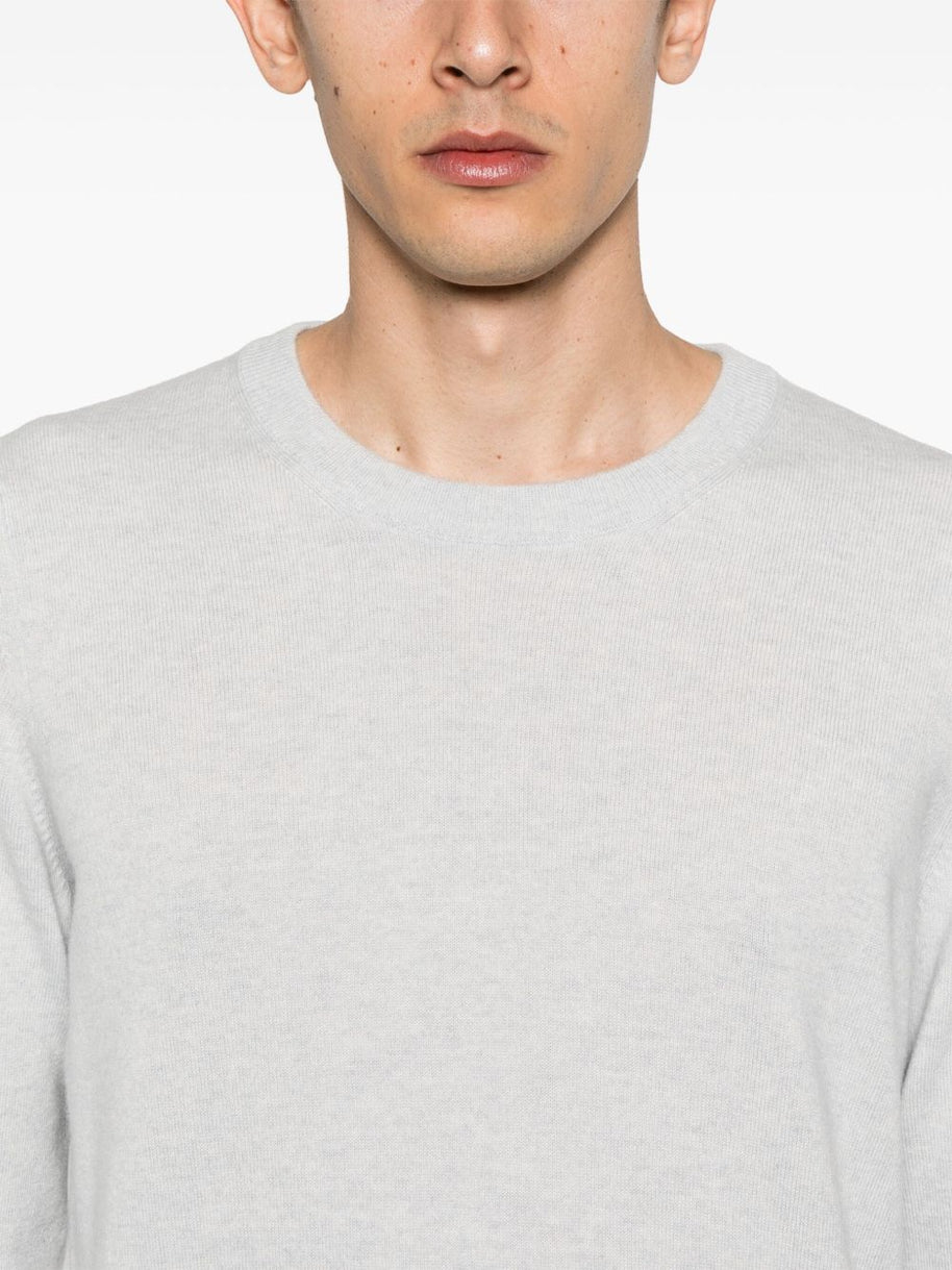 Brunello Cucinelli Cashmere Sweater In Light Grey