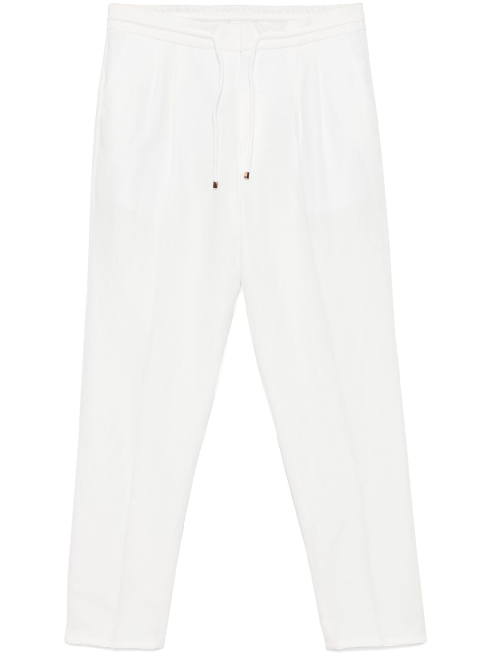 Brunello Cucinelli Linen Trousers In White