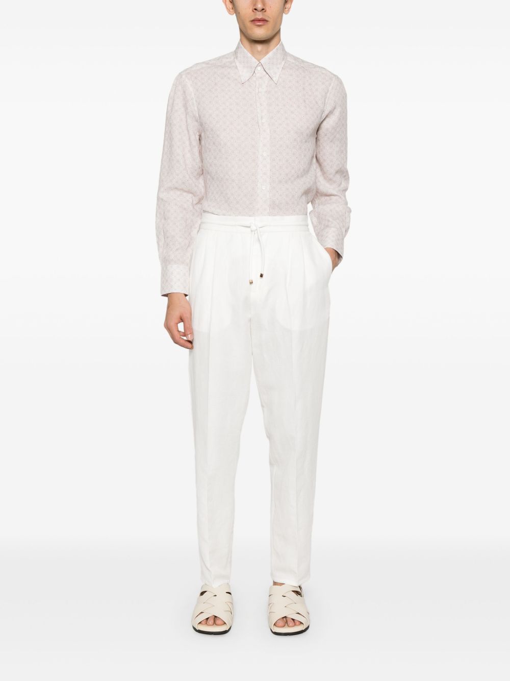 Brunello Cucinelli Linen Trousers White