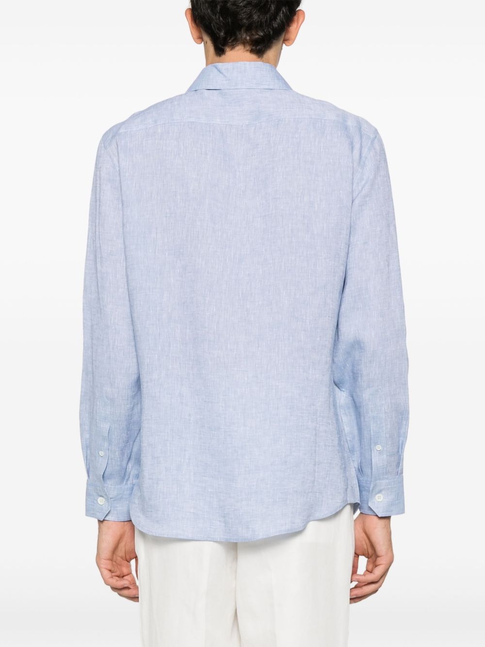 Brunello Cucinelli Linen Shirt Clear Blue