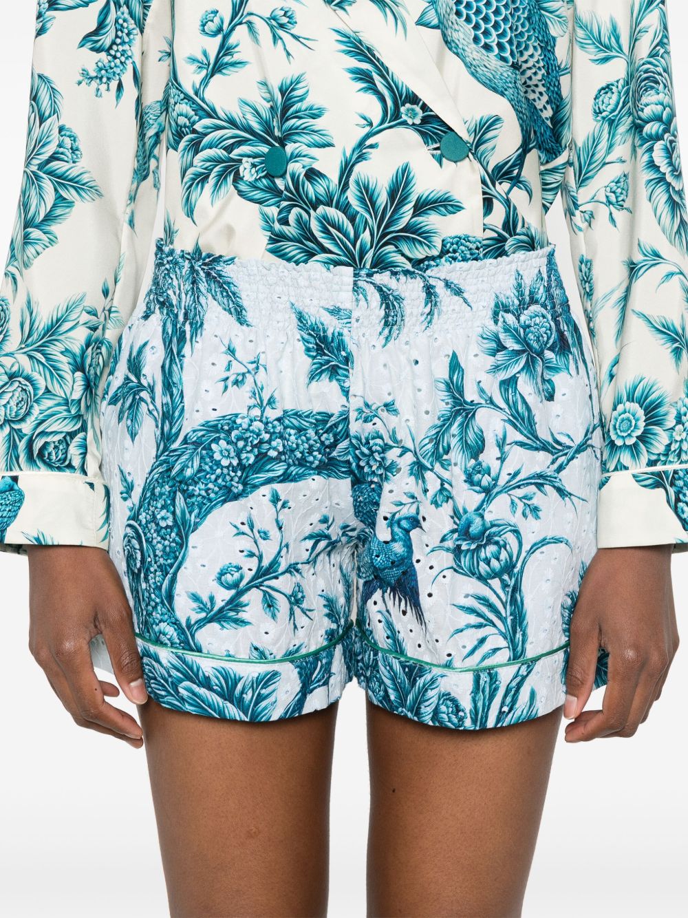 F.R.S . Toante Cotton Shorts In Blue