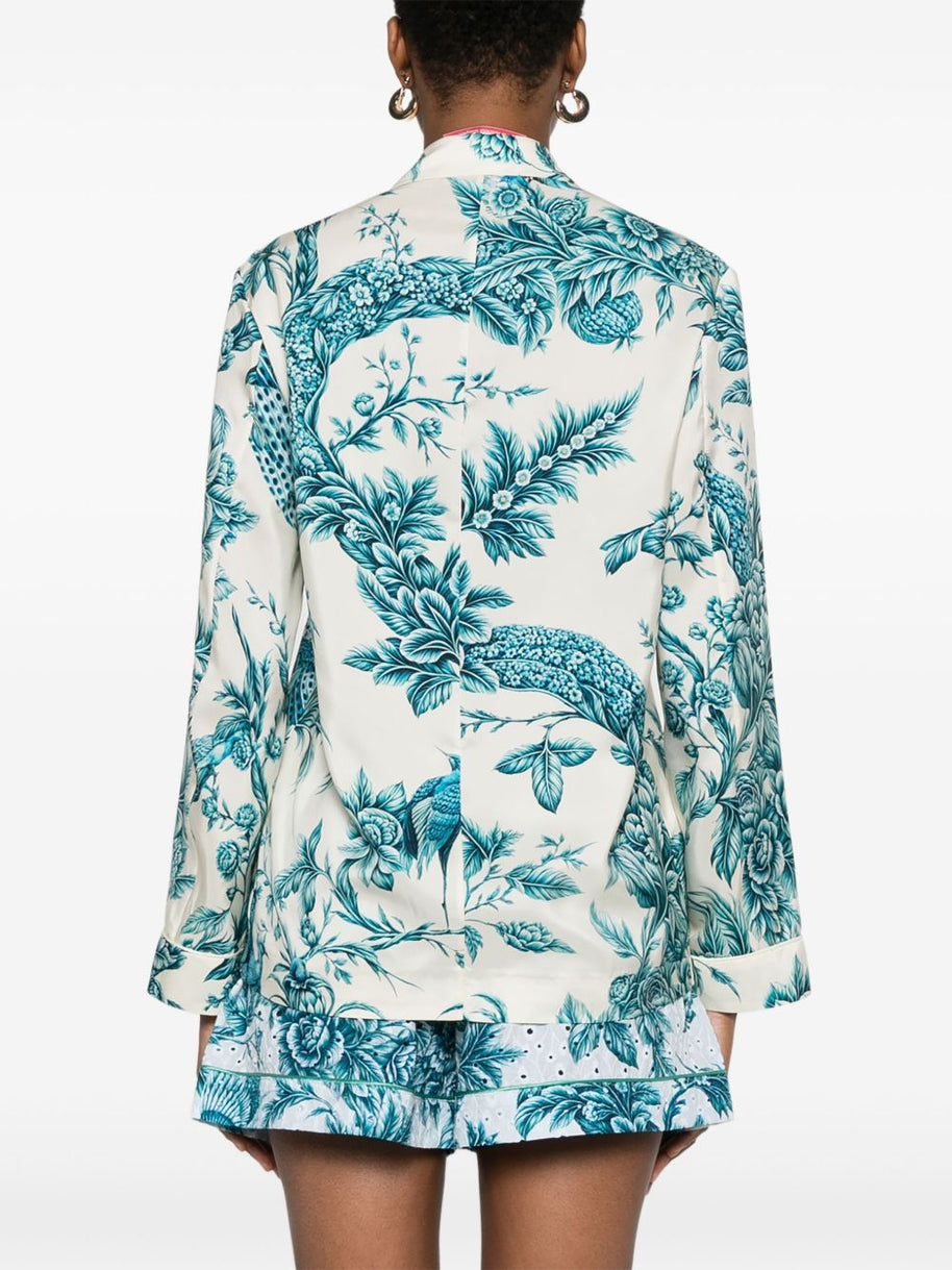F.R.S . Otrera Silk Shirt In Blue