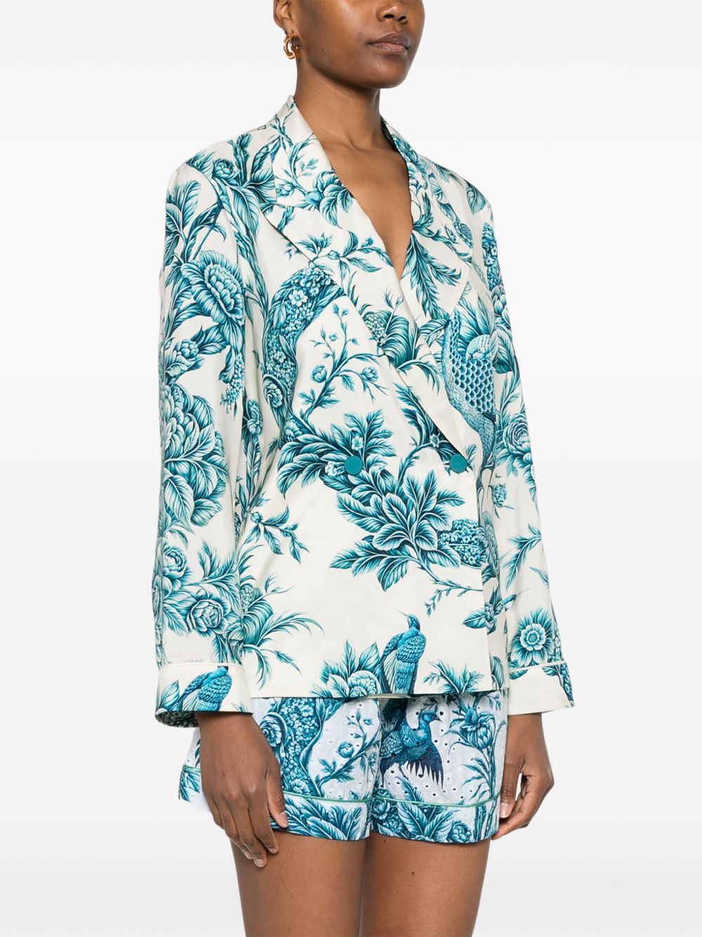 F.R.S . Otrera Silk Shirt In Blue