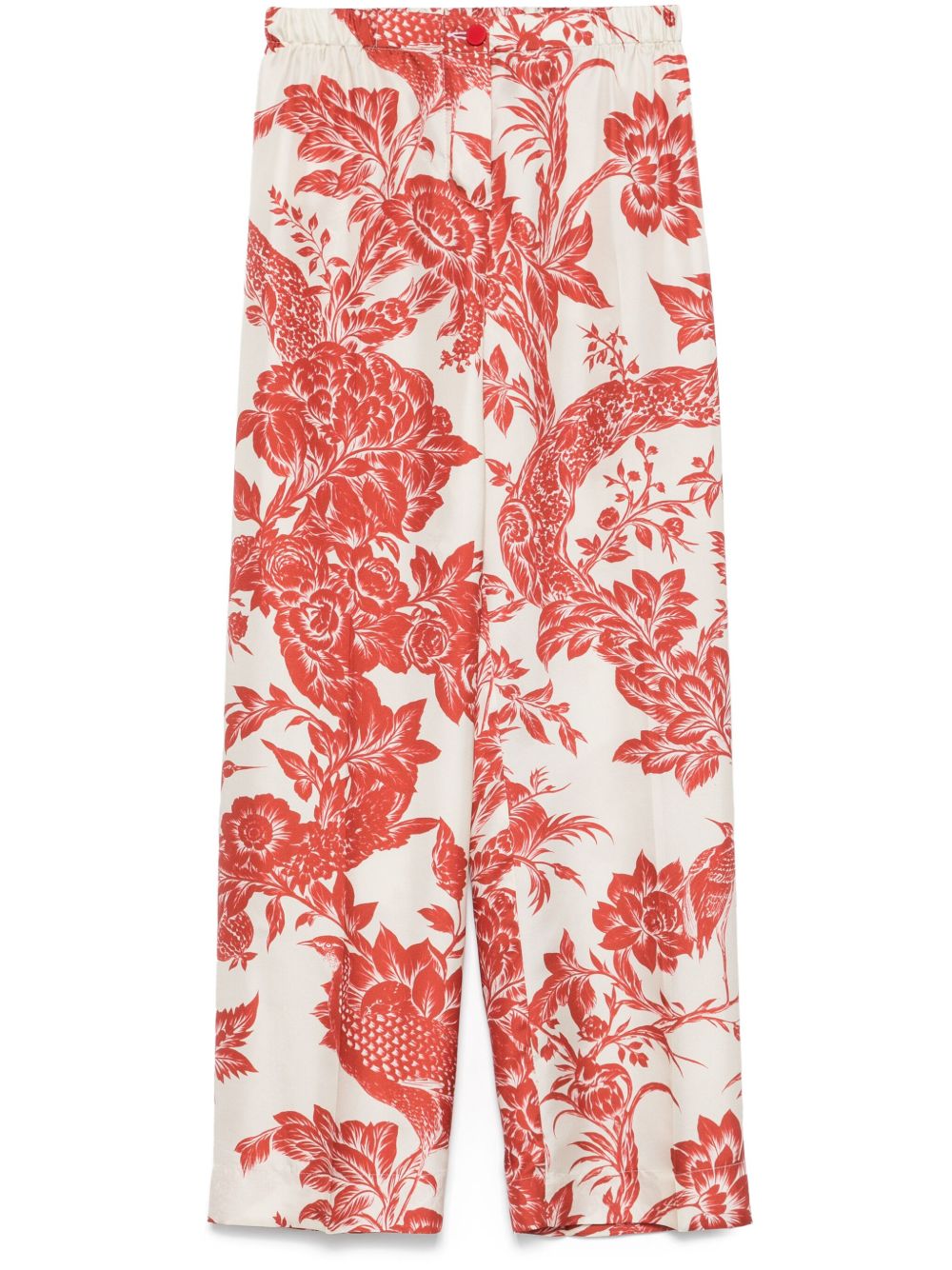 F.R.S . Etere Silk Trousers In Red