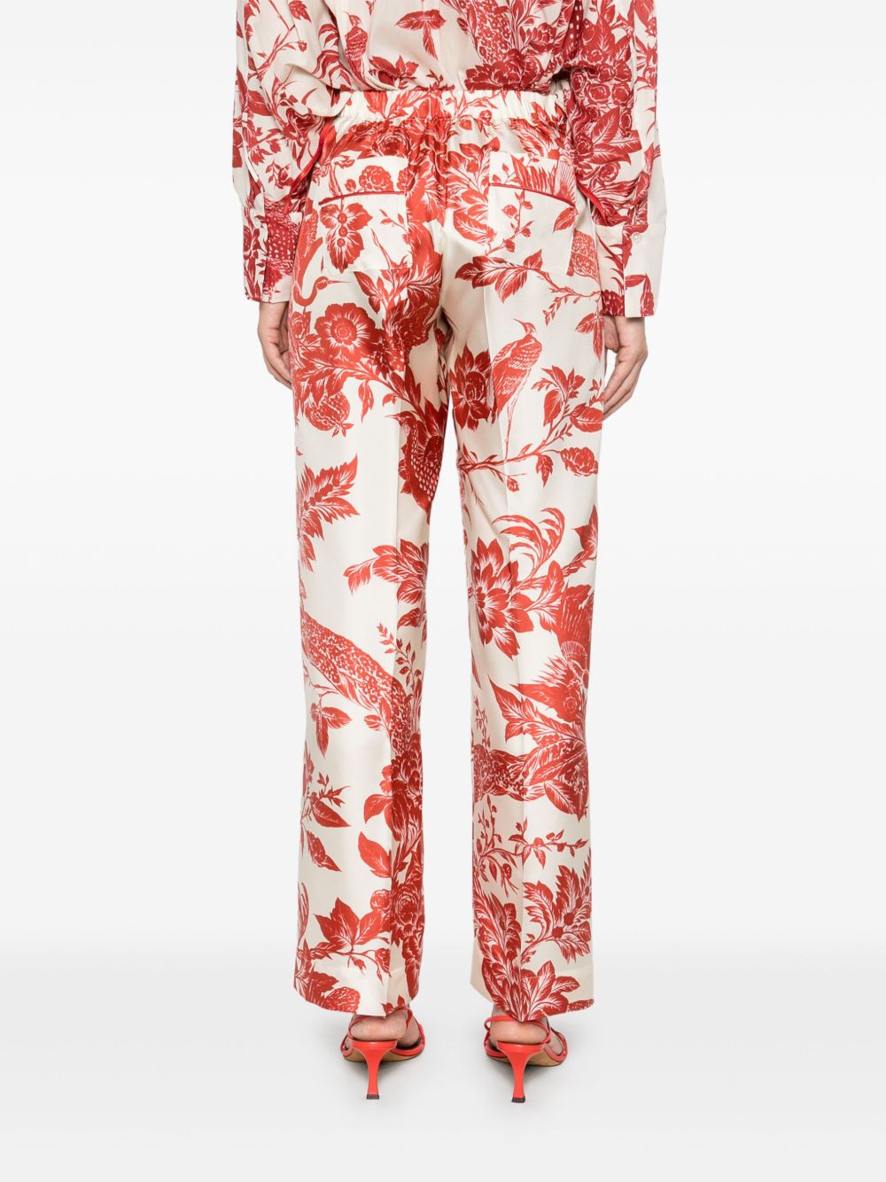 F.R.S . Etere Silk Trousers Red