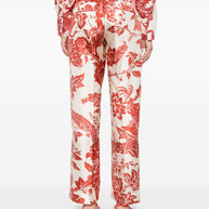 F.R.S . Etere Silk Trousers In Red