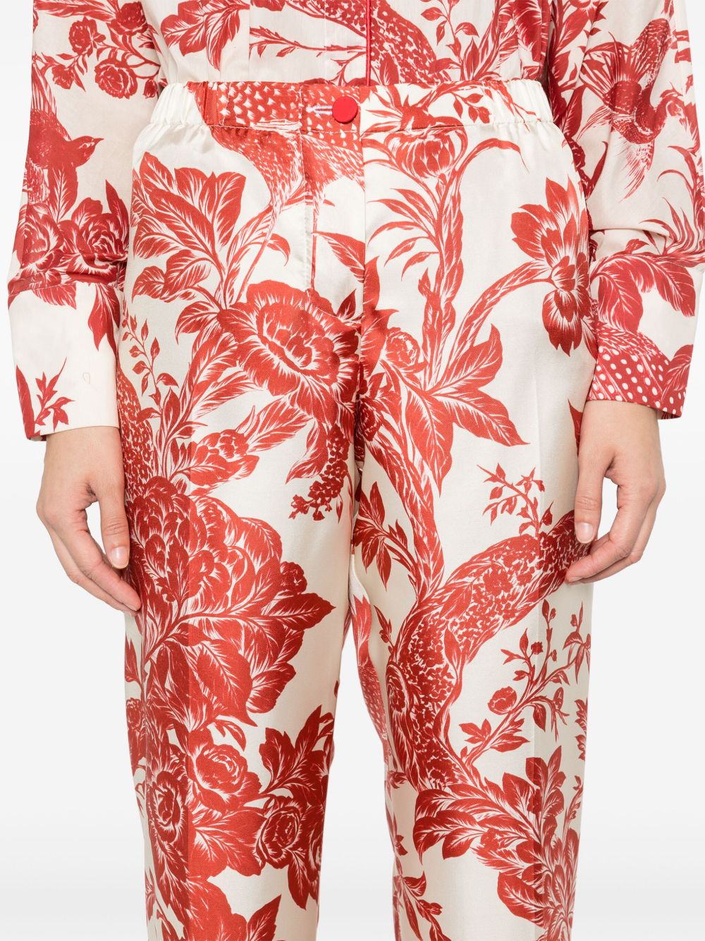 F.R.S . Etere Silk Trousers Red