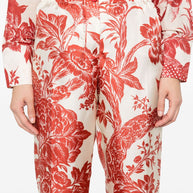 F.R.S . Etere Silk Trousers In Red