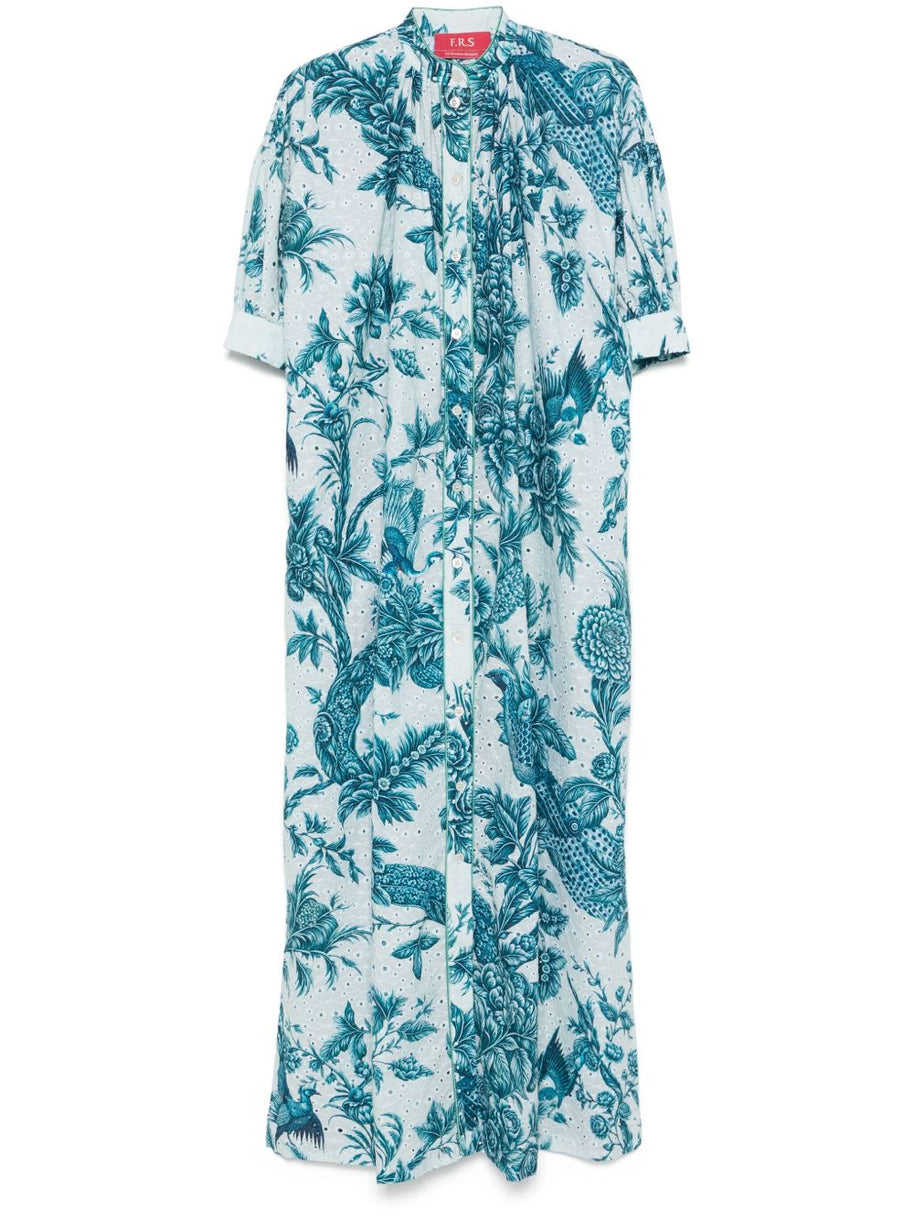 F.R.S . Mete Long Dress In Blue