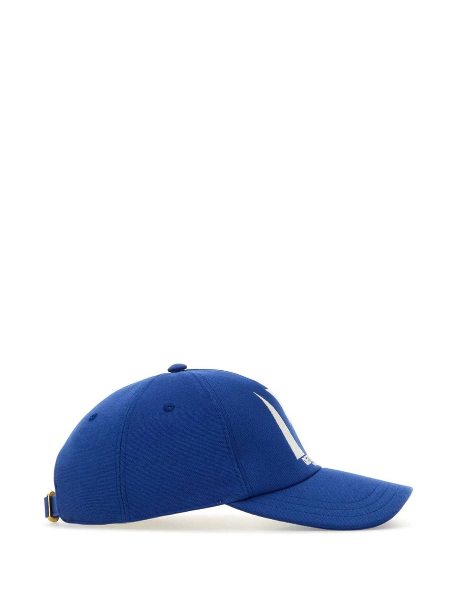 Valentino Garavani Chez Valentino Cotton Baseball Cap - Blue