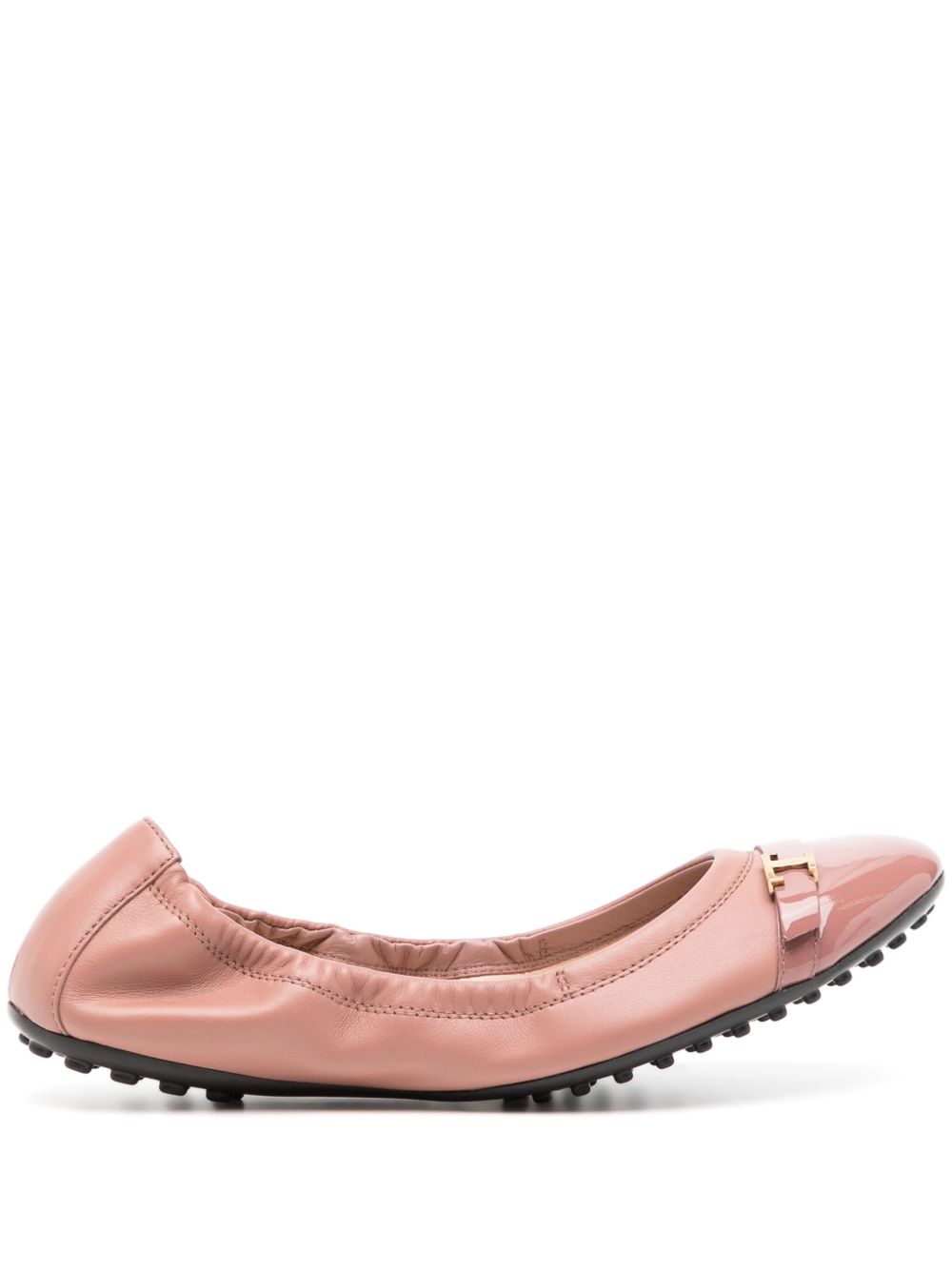 Tod's Pink Leather Ballet Flats