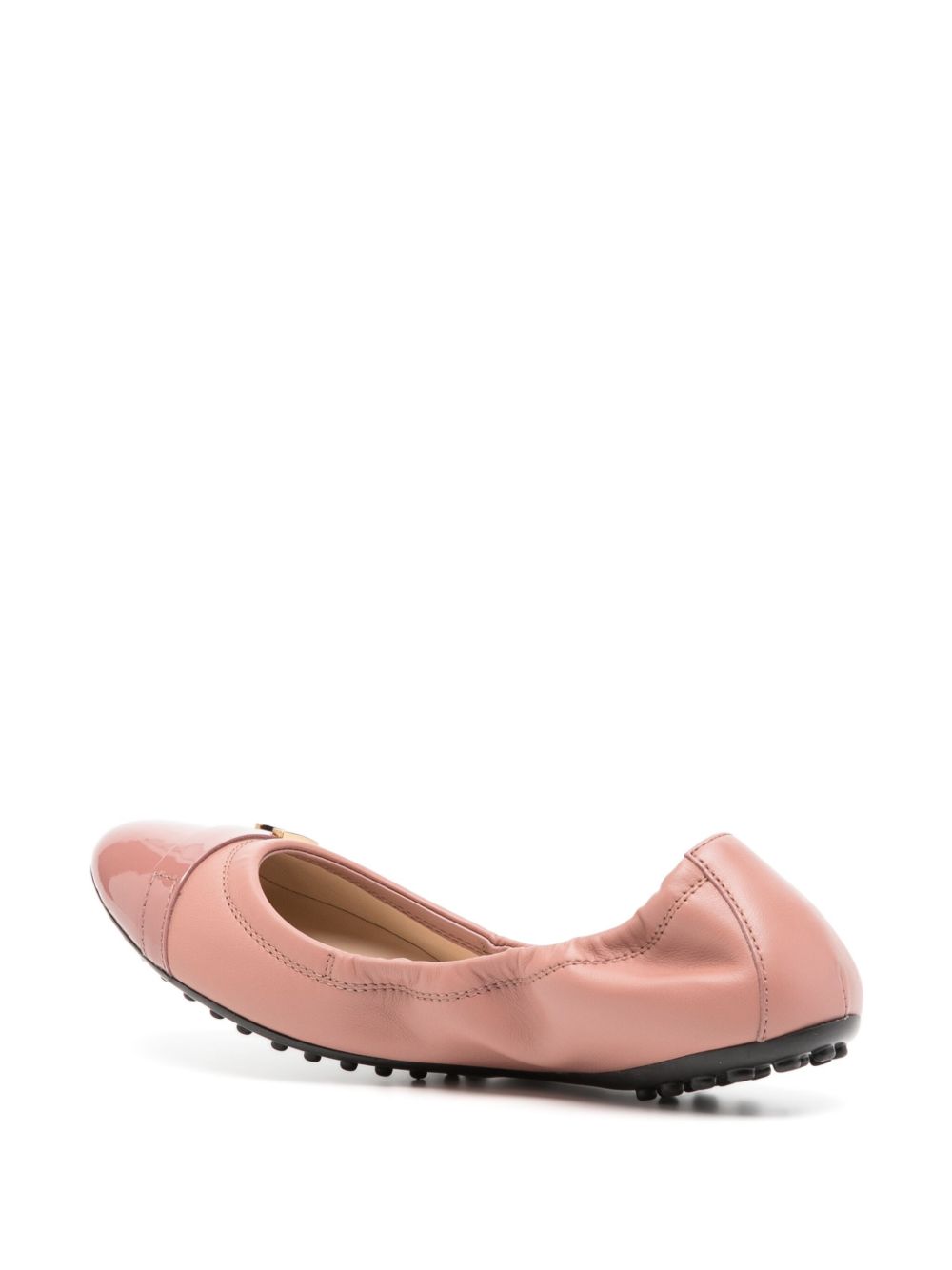 Tod's Pink Leather Ballet Flats