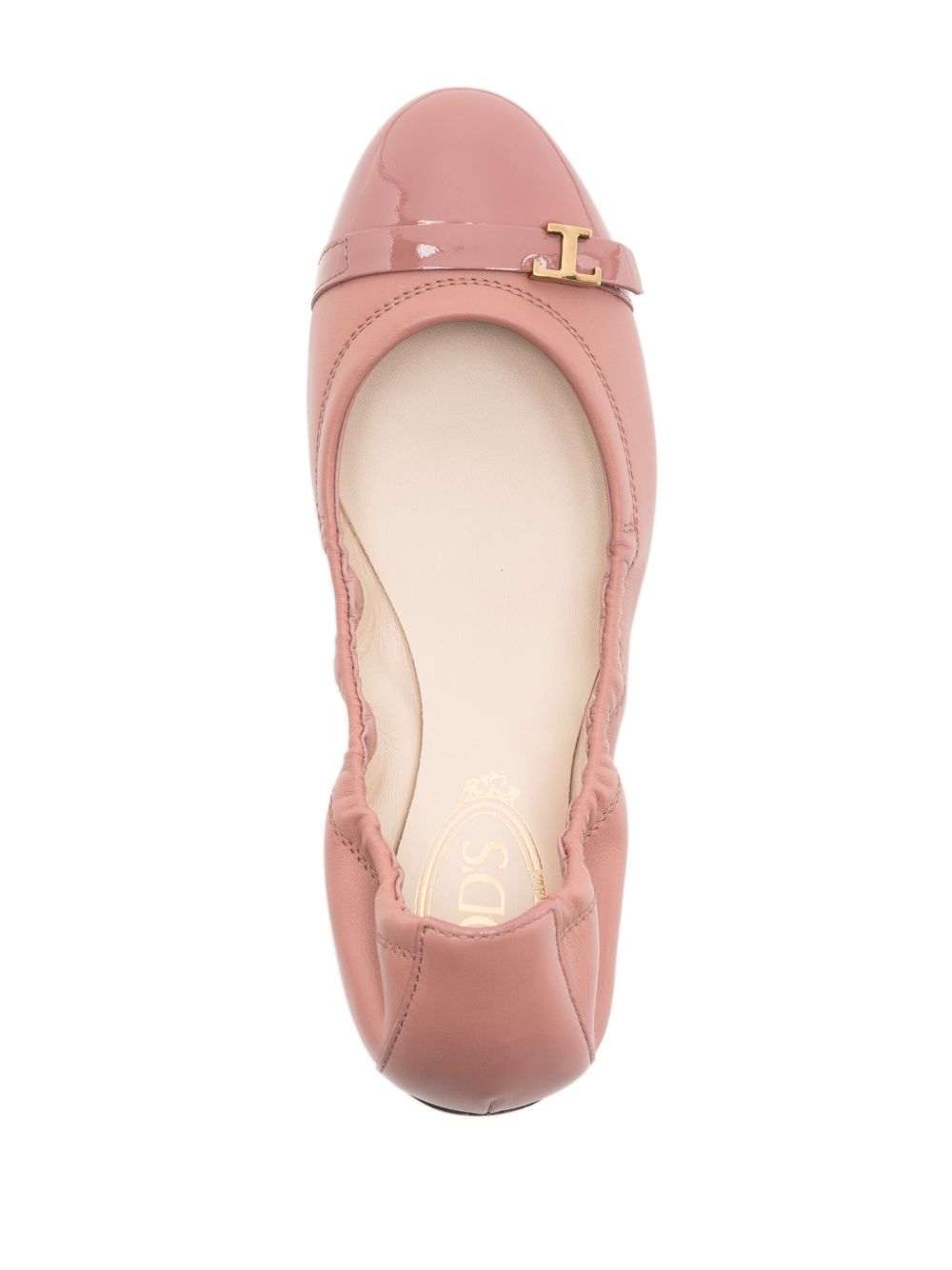 Tod's Pink Leather Ballet Flats