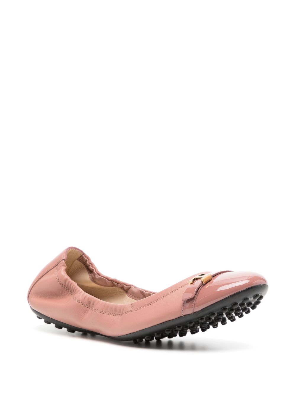 Tod's Pink Leather Ballet Flats