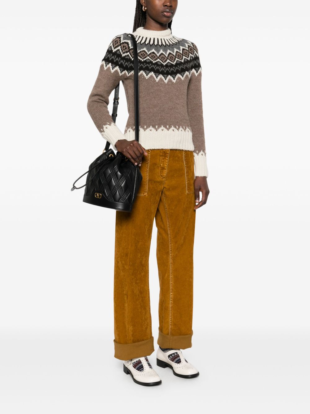 Valentino Garavani Quiltie 67 Leather Bucket Bag