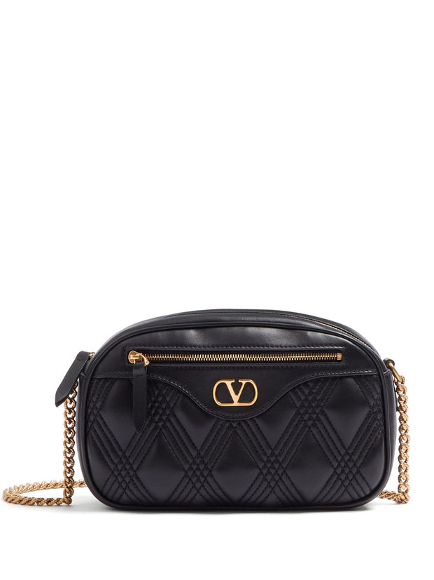 Valentino Garavani Quiltie 67 Leather Camera Bag - Black