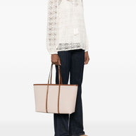 Valentino Garavani Rockstud Canvas Medium Tote - Leather Brown