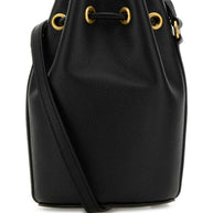 Valentino Garavani VLogo Signature Mini Leather Bucket Bag - Black