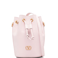 Valentino Garavani VLogo Signature mini leather bucket bag - Pink