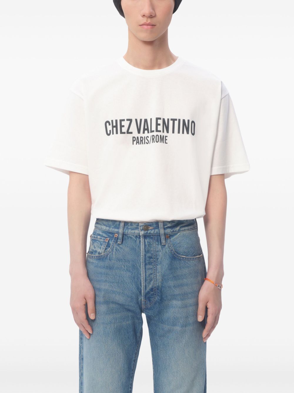 Valentino Logo T-shirt Ivory