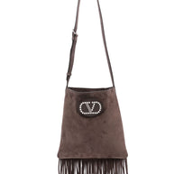 Valentino Garavani Nellcote Suede Leather Shoudler Bag