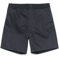 Ami Paris Cotton Blend Elasticated Waist Shorts Blue
