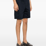 Ami Paris Cotton Blend Elasticated Waist Shorts Blue