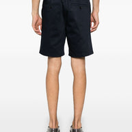 Ami Paris Cotton Blend Elasticated Waist Shorts Blue