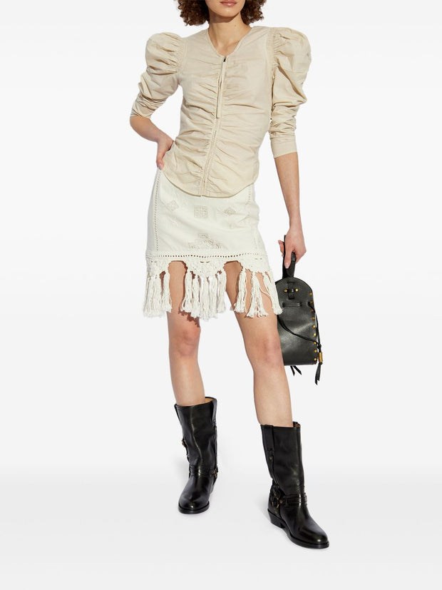 Isabel Marant Sandra Cotton Mini Skirt - White