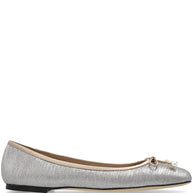Jimmy Choo Elme Ballet Flats In Silver