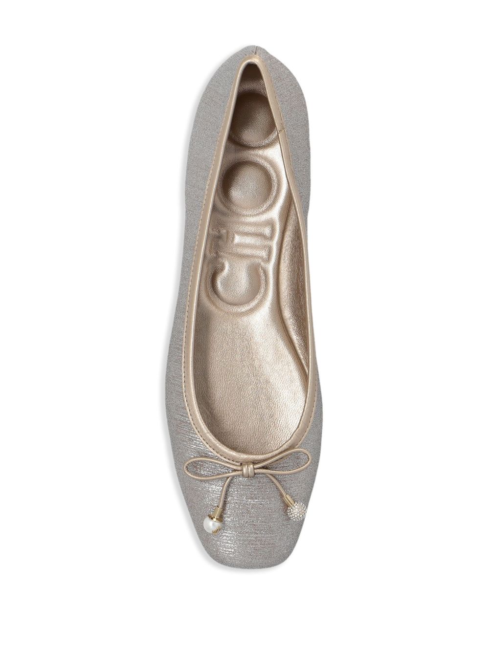 Jimmy Choo Elme Ballet Flats Silver