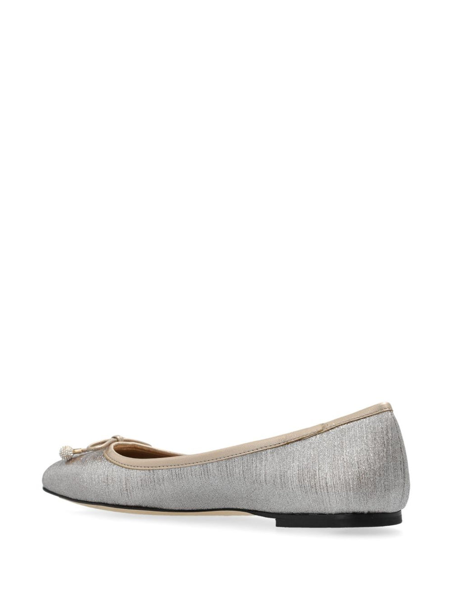Jimmy Choo Elme Ballet Flats In Silver
